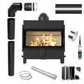 Kamin KRATKI LUCY 16 kW Ø200 Set Zubehör Rohre Luft mit Schließung