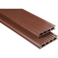 Kovalex WPC Terrassendiele Glatt Braun Zuschnitt 2,6 cm x 14,5 cm x 300 cm