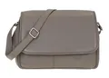 Handtasche Damen Leder mittel klein Lederhandtasche Schultertasche Frauen Damentasche Echtleder weich Alessandro Florenz 12975 Auswahl + Schlüsselmäppchen (Taupe (dark sand 4))