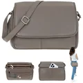 Handtasche Leder Lederhandtasche Alessandro Tasche Florenz 12975 Taupe Sand 4 +e