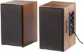 auvisio MSS-90.usb Holz-Lautsprecher Bluetooth 2-Wege Stereo 34 W Regal-Lautsprecher (Bluetooth, 34 W, 2-Wege-Soundsystem mit je einem Hoch- und Tieftöner)