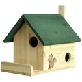 DOBAR Eichhörnchenkobel, Kiefernholz, LxBxH: 31,5x40x33 cm, 3 Eingänge - beige