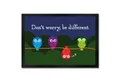 speecheese Fußmatte Eule Fußmatte in 35x50 cm mit Spruch Dont worry be different