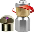 M&M Smartek Hochdruckreiniger-Düse 1/8" starr + rotierend 045 für Rohrreinigungsschlauch, passend für Rohrreinigungsschlauch / Hochdruckreiniger z.B. für Kärcher, Kränzle usw., (Spar-Set, 2-tlg., rotierend und starre Düse), robustes Edelstahl, Messing, Reinigung Abflussrohre, Kanalrohre etc.