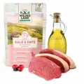12x100 g Wildes Land Classic Adult Kalb & Ente Nassfutter für Katzen
