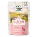 WILDES LAND – Ente | Nassfutter mit extra hohem Fleischanteil und natürlichen Zutaten für ausgewachsene Hunde. Alleinfutter ohne Zusatzstoffe in der Dose | 12x100g Ente