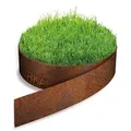 IRKA Rasenkante Rasenkantenband für Garten Beetbegrenzung Beetumrandung Beeteinfassung braun|silberfarben 2000 cm x 15 cm