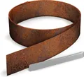 IRKA Rasenkante Cortenstahl L20m H15cm – Flexible Beeteinfassung 1 mm stark Rasenkantenband für Garten Beetbegrenzung Beetumrandung