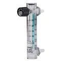 Gasdurchflussmesser, Gasdurchflussmesser, Luftdurchflussmesser 2,5-25 l/min und mit Regelventil für Sauerstoff/Luft/Gas/Methan/Phosgen/Butan usw., aus Acryl + Kunststoff + Metall, ≤ 0,6 MPa, 0~60 °C