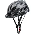 LEANDRO LIDO Freno Fahrradhelm – abnehmbares Visier, 18 Belüftungsschlitze, einstellbares Gurt-System, aerodynamisches Design, schwarz | LL-26 - Schwarz