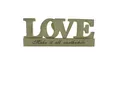 degawo Hinweisschild Romantischer, großer Schriftzug "LOVE" aus hochwertigem Holz in weiß