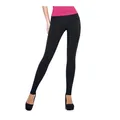 GIULIA Damen Leggings Modern Blickdicht Breiter Hüftbund Legs Legins