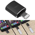 Callstel Kompakter USB-3.0-OTG-Adapter für Lightning-Anschluss, Metallgehäuse