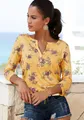 LASCANA 3/4-Arm-Shirt (2er-Pack) in modischer Blusenoptik, gelb