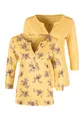 3/4-Arm-Shirt, (2er-Pack), in modischer Blusenoptik, Gr. 32/34, gelb