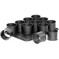 Zenker Muffinform Special Creative, Schwarz, Metall, 30x6.5x38 cm, antihaftbeschichtet, Backen, Backformen, Backformen-Sets