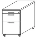 Geramöbel Rollcontainer Flex S-530152-WW 438x565x600mm weiß