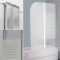 Klemmmarkise 300cm Balkon Sonnenschutz Grau Sonnensegel Terrasse Windschutz
