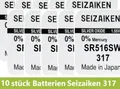 10 x Seizaiken Watch Uhr Knopfzelle Batterie 317 SR516SW SR62 RW326 V317