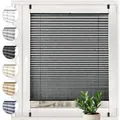 Sonello Plissee Crush Klemmfix ohne Bohren 30cm x 100cm Anthrazit Faltrollo Plisseerollo Jalousie für Tür & Fenster Blickdicht Sichtschutz Sonnenschutz Fertifplissee Rollo