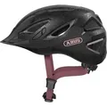 ABUS Stadthelm Urban-I 3.0 - Fahrradhelm mit Rücklicht, chirm und Magnetverschluss - für Damen und Herren - Schwarz mit Blumen-Muster, Größe L ... - Schwarz