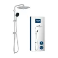 Grohe Vitalio Comfort 250 eckig, Flex Duschsystem wassersparend mit Umstellung