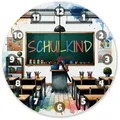 speecheese Wanduhr Schulkind Wanduhr aus Alu 28 cm