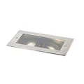 Qazqa Modern außen Bodenstrahler, Bodeneinbaustrahler für den Garten - Oneon - Silber Farbe, max. 50W, Geeignet für LED, 23.5cm, IP65, Rechteckig, 2-flammig