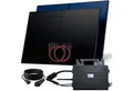 SUNNIVA Balkonkraftwerk 1000W BIFAZIAL FULLBLACK komplett Steckdose, (ASTRO-E 800W Wechselrichter, PV Solaranlage, 2x 500W Glas-Solarmodule, inkl. 5m Kabel, Bluetooth WIFI, Komplettset)