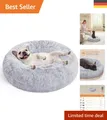Plüsch Hundebett mit Herausnehmbarer Polsterung – 70 cm, Ideal für kleine Rassen