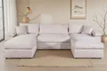 OTTO home Wohnlandschaft Cosy U-Form, B: 309 cm, Sitzaufbau im Sandwich-Federkern, 2 Zierkissen, Mega-Sofa, Cord oder Struktur weich, Kaltschaumauflage