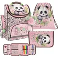 Schulset für Mädchen 3-teilig Sweet Panda 10 Derform - Rosa/Grün