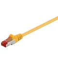 Goobay CAT 6 Patchkabel S/FTP PiMF RJ-45 Netzwerkkabel LSZH Kupfer 0,5 m Gelb