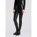 BOSS ORANGE Leggings Taskin Premium Damenmode Slim Fit in Lederoptik schwarz 36