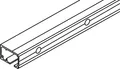 Laufschiene, Aluminium, eloxiert, gelocht