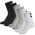 Hummel Unisex Hmlchevron 6-Pack Socks, BLACK/WHITE/GREY, 12 EU