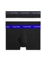 Calvin Klein Herren 3er Pack Boxershorts Low Rise Trunks Unterwäsche, Schwarz (B- Ptm Gry, Spc Blu, Vprs Gry Wbs), S