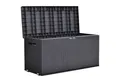 Jelenia Plast Aufbewahrungsbox Gartentruhe Rattan-Design Rollbox Auflagenbox Kissen Aufbewahrung Truh