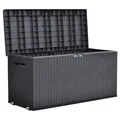 Gartentruhe Nizza Rattan-Design Rollbox Auflagenbox Kissen Aufbewahrung Truhe