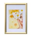 IDEAL TREND Kunststoffrahmen mit Klarglas Bilderrahmen PS-1 Frame Foto Collage Portraitrahmen Glasscheibe: Farbe: Gold | Format: 29,7x42 A3