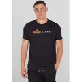 Alpha Industries Kurzarmshirt Alpha Label T schwarz XL (52/54)