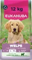 Eukanuba Welpenfutter mit Lamm und Reis für große Rassen - Premium Trockenfutter für Junior Hunde, 12 kg