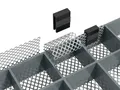 Laubschutz LICHTSCHACHT-ABDECKUNG KELLERSCHACHT ALU-GITTER Aluminium 60x120cm