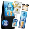 Corasol Feinkost Geschenkset Herrengedeck mit Schnaps, Bier, Bonbons & Hefeweizen Gelee