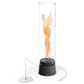 höfats Tischfeuer SPIN air (Packung, rauchfreie Tischfeuerstelle für Indoor und Outdoor), Feuerschale mit Flammenwirbel für Tischdeko, wärmende Feuersäule schwarz Ø 12 cm