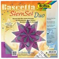 folia Faltblätter Bascetta-Stern 200 x 200 mm lila/anthrazit 75 g/qm 32 Blatt