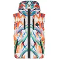 PLEIN SPORT Longweste Flowers weiß L (42)