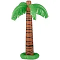 10 X Aufblasbare Palme, Coole Pool Deko, Dekopalme Zum Aufblasen, Sommerliche Partydeko, Aufblaspalme, 80 Cm, Grün-braun
