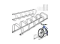 tectake® Fahrradständer, aus rostfreiem Stahl, Boden- und Wandmontage, von beiden Seiten befahrbar
