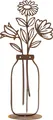 Badeko Blumenvase Lisa mit Blumen 40 x 18 x 6 cm rostbraun